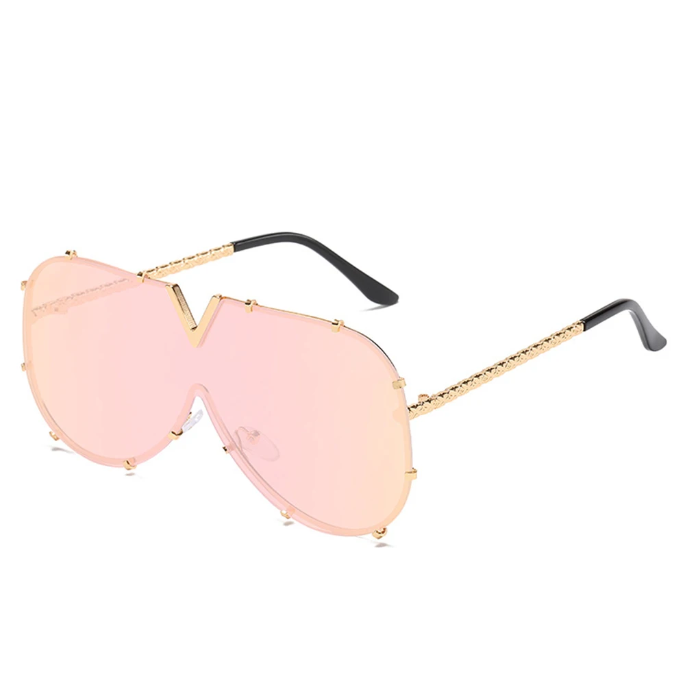 

2021 Vintage Sunglasses One Piece Shield Sunglasses For Women Oversized Paw Sun Glasses Men Uv400 Hip Hop Punk Eyewear Black