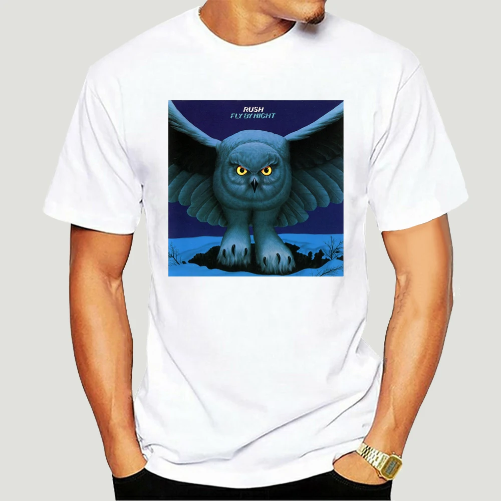 

Rush Fly By Night Men Music Band Short Sleeves T Shirt Gift Black 0482X