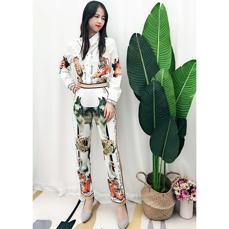 New fashion suits spring summer 2020 women s clothing design feeling royal elder sister pants socialite two piece