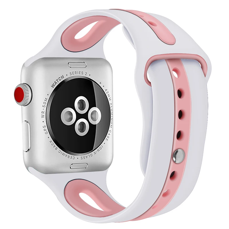 Силиконовый спортивный ремешок для Apple Watch 5 4 3 2 1 42 мм 38 мм резиновый ремешок для часов для Iwatch 5 4 3 40 мм 44 мм