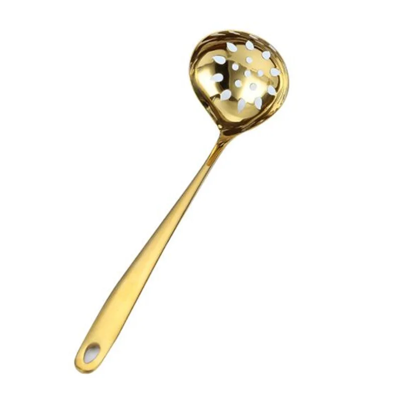 

Stainless Steel Thickening Spoon Creative Long Handle Hot Pot Spoon Soup Ladle Home Kitchen Essential Tools