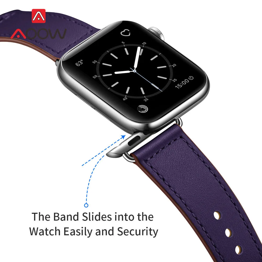 Ремешок из натуральной кожи для Apple Watch 4, 40 мм, 44 мм, 38 мм, 42 мм, высокое качество, для мужчин и женщин, ремешок для часов, браслет для iWatch 1, 2, 3
