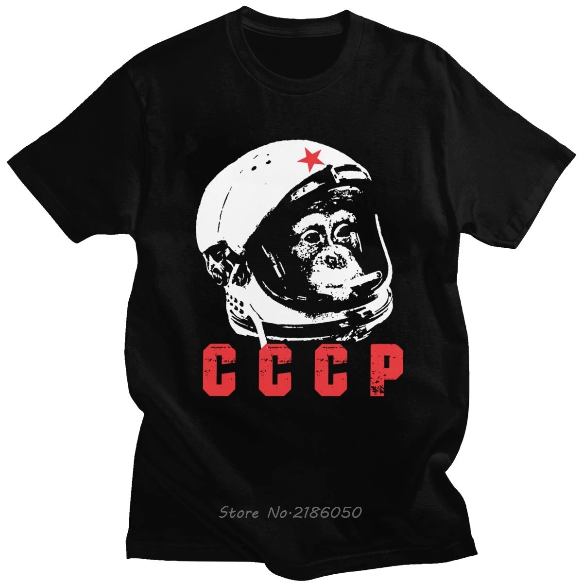 Забавная футболка CCCP Мужская с коротким рукавом и принтом космическая