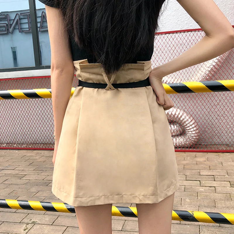 Женская юбка средней длины Vangull короткая с карманами и поясом для лета 2020