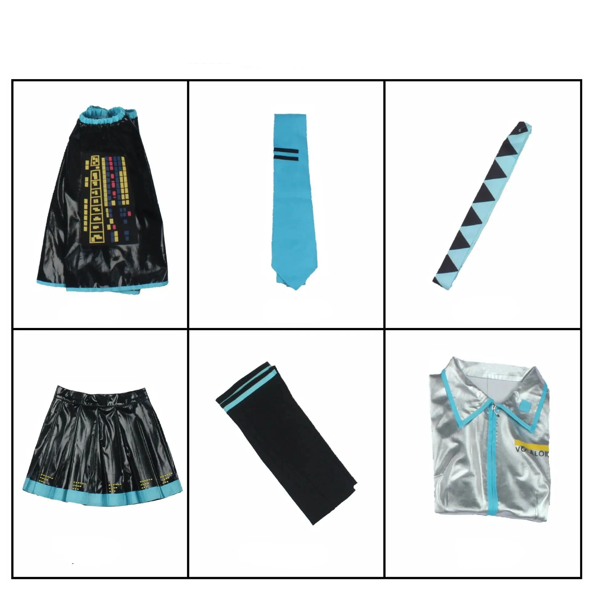 Аниме Вокалоид Мику косплей костюм из искусственной кожи Миди платье для девочек