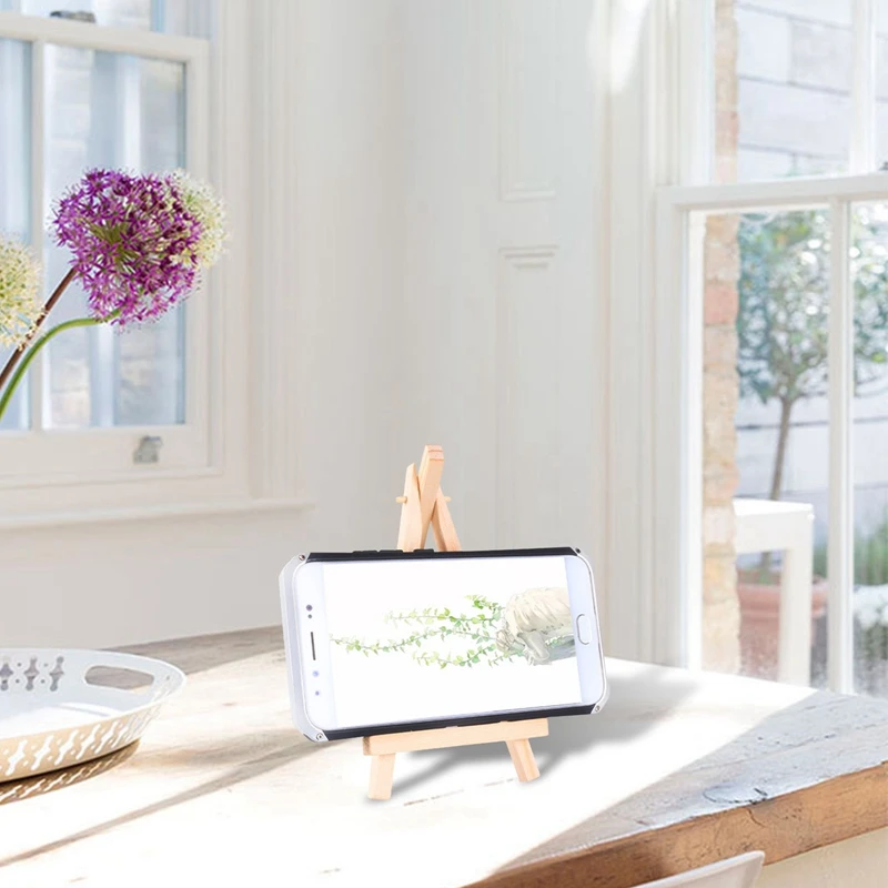 

1 pcs Wooden Mini Artist Easel Wood Wedding Table Card Stand Display Holder for Party Decoration Desk Phone Tablet Stand