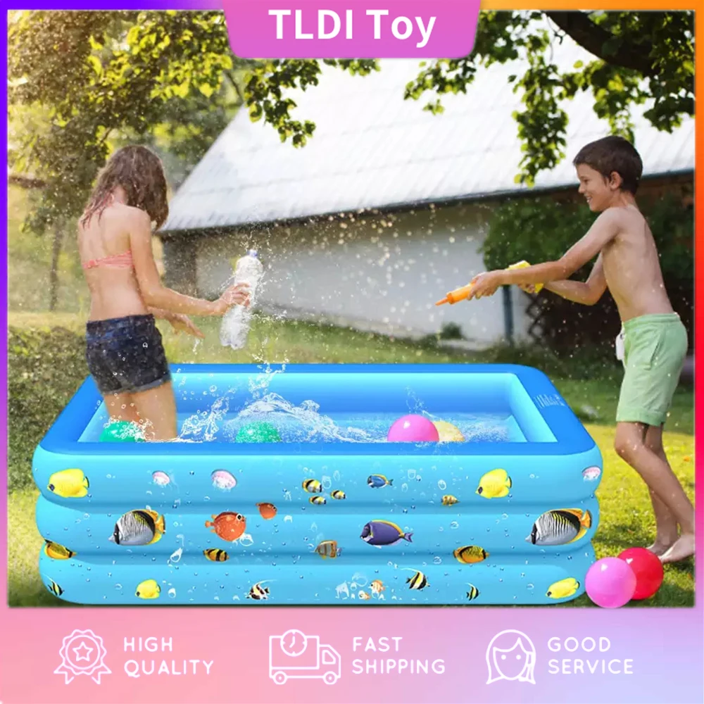 

2021 новый летний детский надувной бассейн для водных видов спорта из ПВХ, портативный плавательный бассейн для всей семьи, Детская ванна, дет...