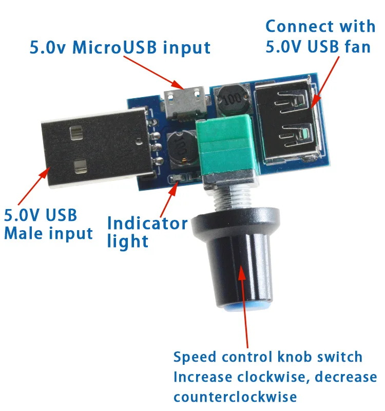 Бесступенчатый регулятор скорости электродвигателя 5 Вт 4-12 В постоянного тока