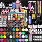 Набор для акриловых ногтей жидкий мономер-блестящий порошок с набором пудры для резьбы, полный Тренировочный Набор Акриловых Ногтей со всем