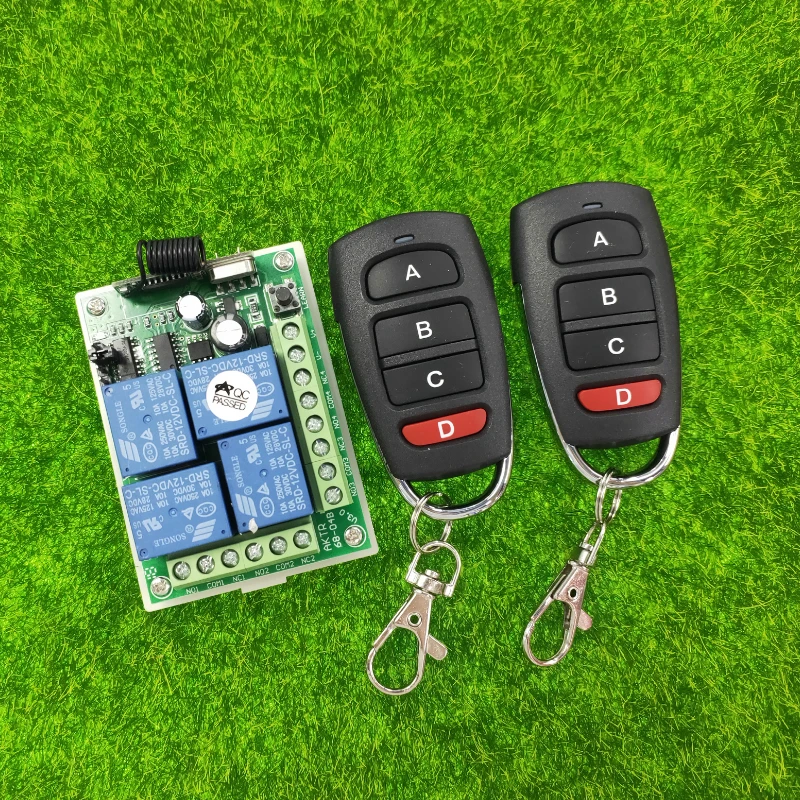 

Пульт дистанционного управления с передатчиком, 12 В, 4 канала, 315/433 МГц