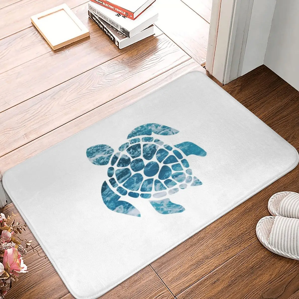 

Ocean Sea Turtle Doormat Carpet Mat Rug Polyester Non-Slip Floor Decor Bath Bathroom Kitchen Living Room Balcony Bedroom 40*60