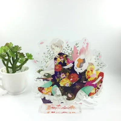 1-7 Аниме natsume yuujinchou брелок natsumetakahi Madara ювелирные аксессуары милый мультфильм Забавный акриловый брелок sleutelhanger - Цвет: 1-7