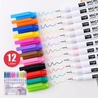 0 5 mm 12 colors retro fluorescent color needle pen colored art markers anime design hook line pen painting graffiti marker pens