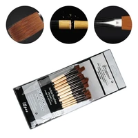 12pcsbag professional paint brushes different shape nylon hair artist painting brush for acrylic oil watercolor art supplies