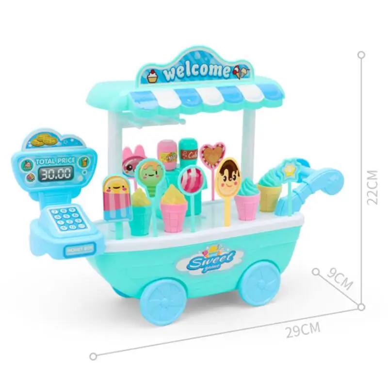 

Children's play house ice cream car toy simulation ice cream candy trolley toy girl set