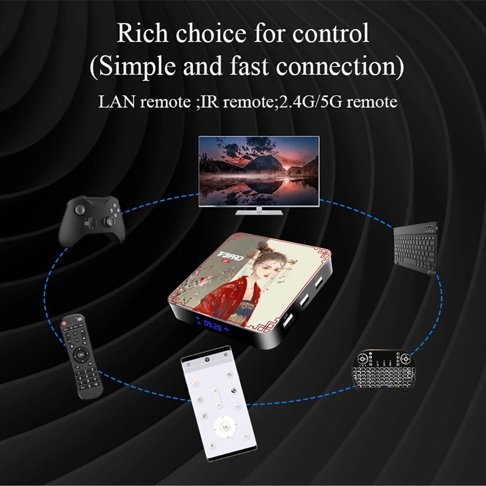 

Latest T3 Pro Android TV Box Ultra HD 6K Wifi BT 4GB 64G 128G Play Store Very Fast Set Top Box H.265 TV Receiver Support YouTube