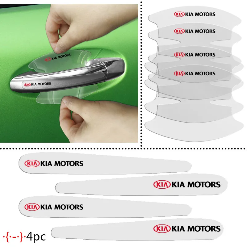 8 шт. прозрачная защитная пленка на дверную ручку автомобиля наклейка для KIA Rio Ceed