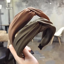 Bandeau en tissu pour femmes, nœud papillon torsadé, nœud croisé, serre tête  (1)