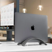 vertical aluminum space saving anti slip laptop stand desktop erected holder for apple macbook pro air retina laptop accessories