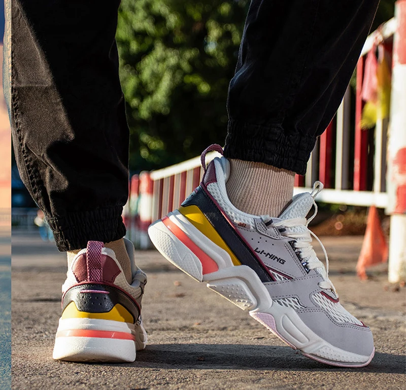 Li-Ning/Женская обувь; 001 R-1 стиль жизни; обувь в стиле ретро; удобная спортивная обувь для фитнеса; обувь для папы; кроссовки; AGCP082 YXB310