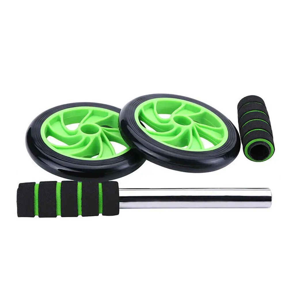 Ab роликовое колесо двойное для упражнений с пенопластовой ручкой abs упражнение