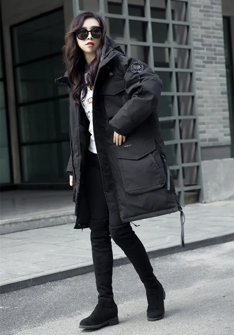 Корейская версия нового пуховика 2019 толстый большой размер для мужчин и женщин