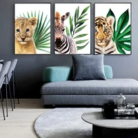 5d diy diamond painting plant leaves lion zebra giraffe elephant diamond painting animal diamond embroidery children gift