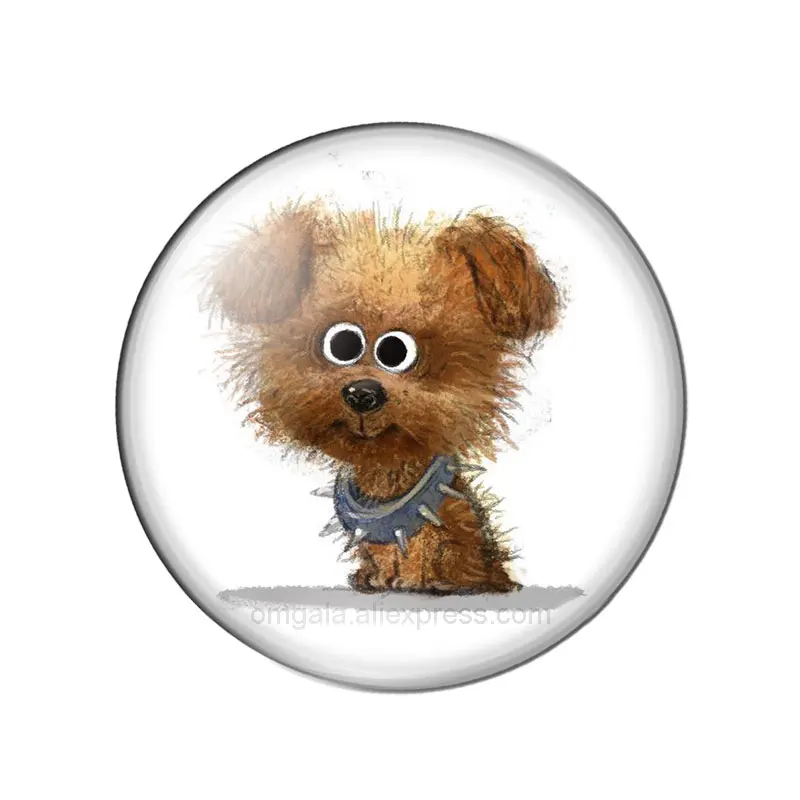 10 шт./набор круглые стеклянные кабошоны для фото собак 12/16/18/20/25 мм | Украшения и