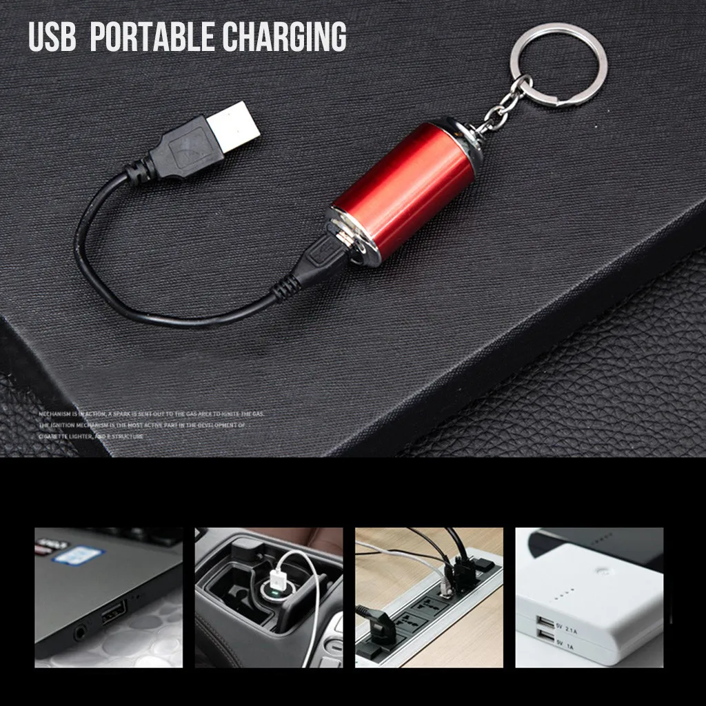 Открытый USB Перезаряжаемые персонализированные банок Зажигалка Электронная