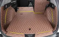 2 Colors 8 pcs Car Auto Rear Trunk Mat Boot Liner Cargo Floor Mat Tray Sticker Dog Pet Cover fit for Honda CRV 2017