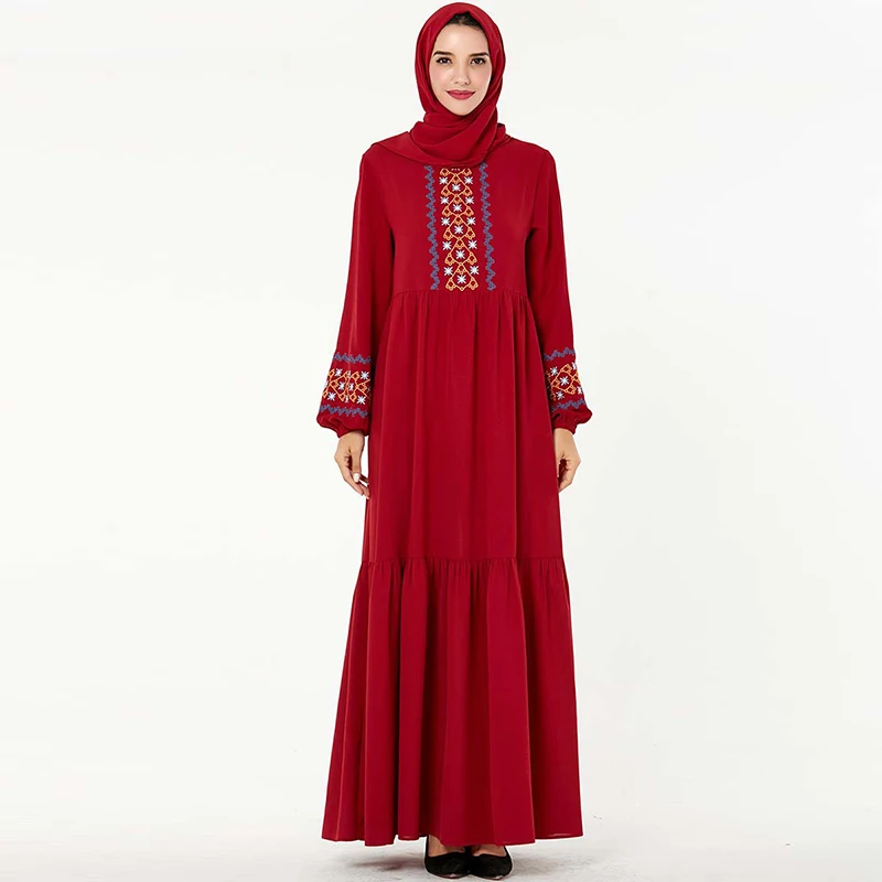 Женское платье кафтан в мусульманском стиле теплое Кафтан синего цвета турецком