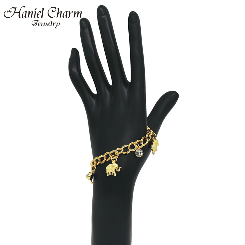 

2020 Hot New Fashion Gold Color High Quality Authentic Elephant Chain Bracelet For Women Jewelry Gift