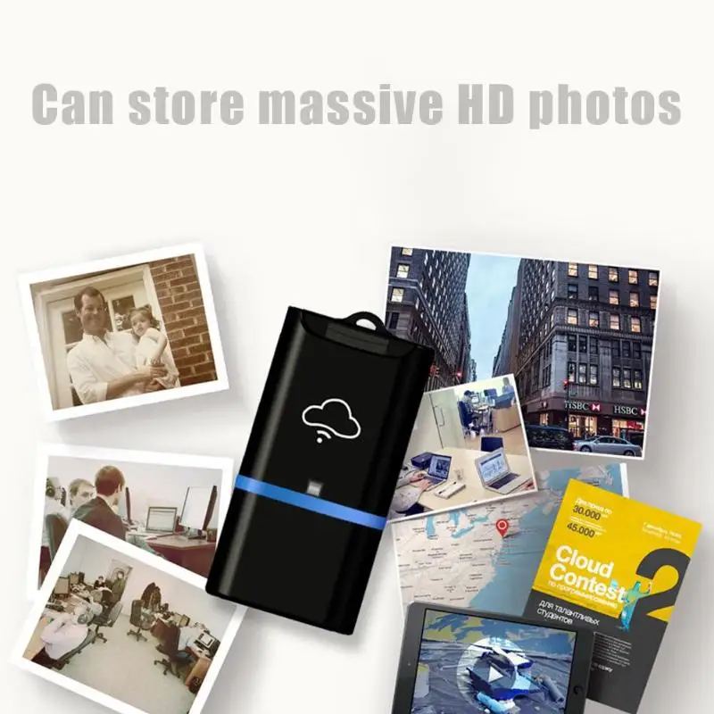 Wi-Fi жёсткий диск запоминающее устройство коробка Wi-Fi Cloud Storage Box флеш-накопитель устройство для считывания с tf-карт общий доступ к файлам