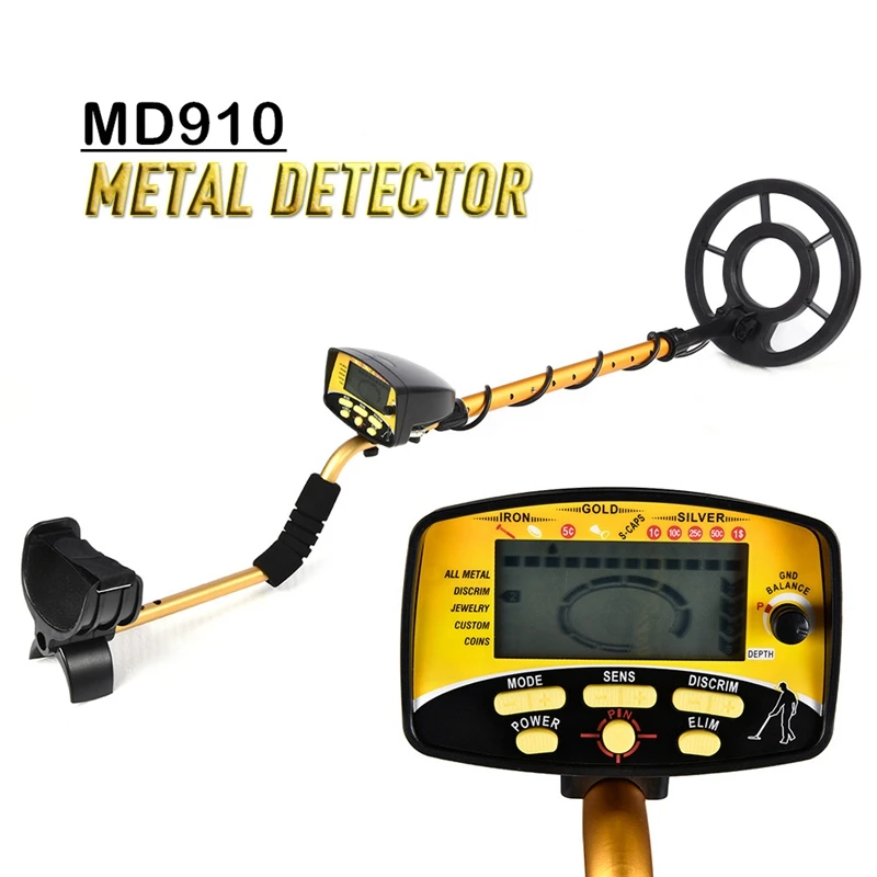 MD910 Высокочувствительный ручной металлоискатель Подземный золотоискатель