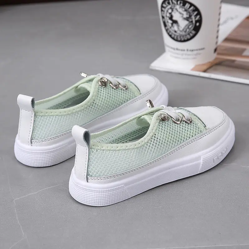 

2021 Spring and Summer New Breathable Small White Shoes Children Board Shoes Korean Edition Breathable Anti-slip Sports Shoes