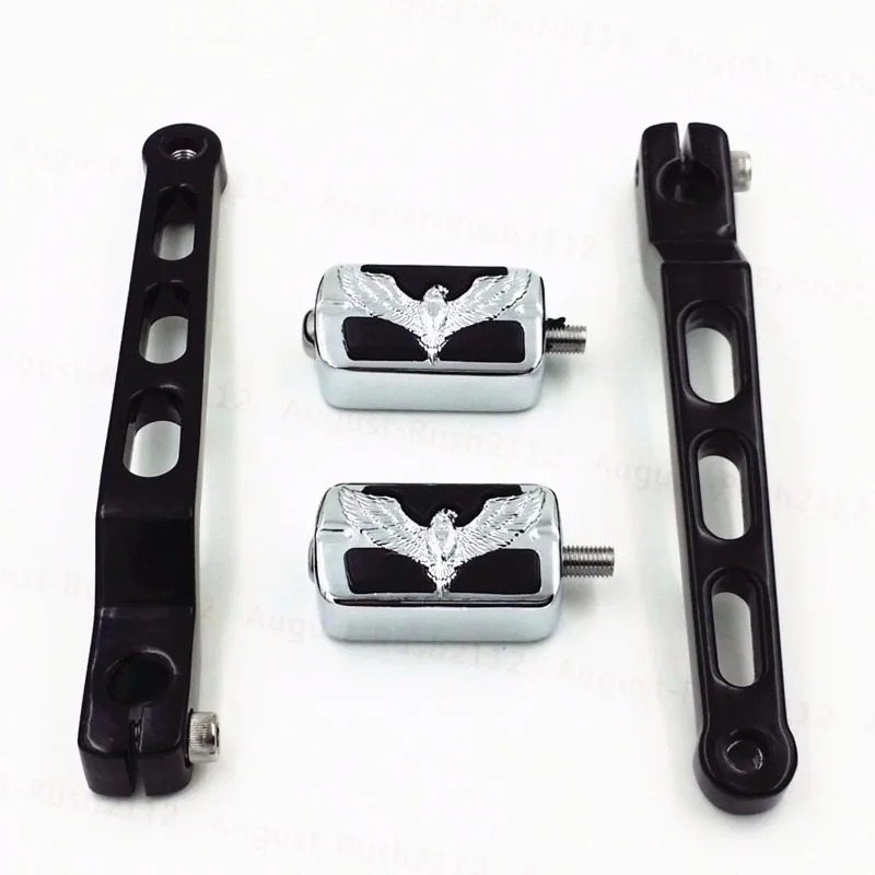 Мотоциклетные Черные каблуки рычаг для коробки передач + Орел колышек Harley Electra FLST