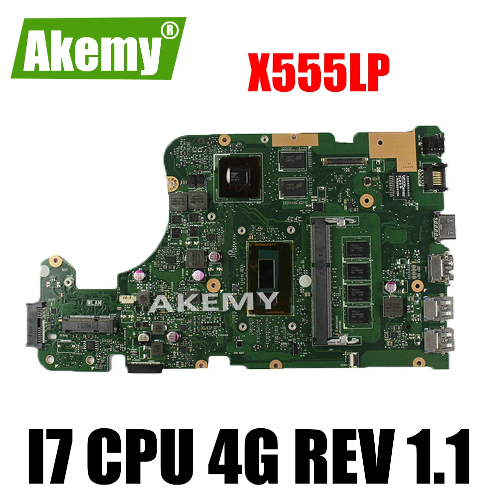С i7 cpu X555LP REV 1 материнская плата 4 Гб RAm для For Asus X555L X555LD X555LDB X555LJ X555LF X555LI