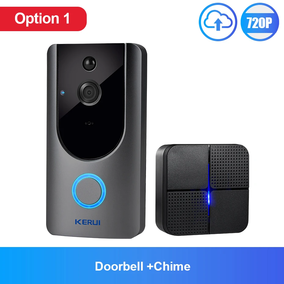 KERUI 1.0MP 720P беспроводной телефон смарт WiFi Кольцо Дверной Звонок камера IP дверной