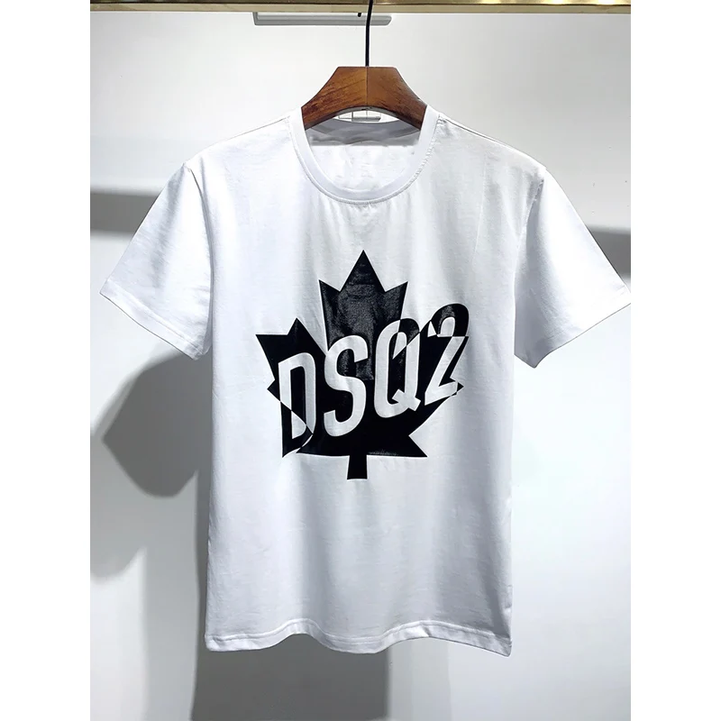 

Outdoor Men's Solid Color Printing Letter Round Neck T-Shirt Casual Men's Summer Fashion Explosion Short-Sleeved T-Shirt Top