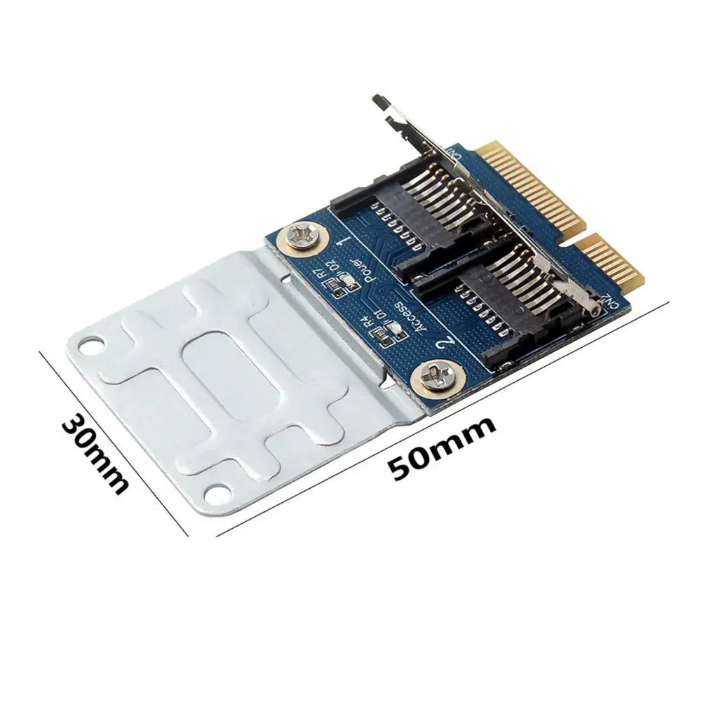 2 SSD HDD for Laptop Dual Micro- SD SDHC SDXC TF to Mini PCIe Memory Card Reader MPCIe to 2 Mini-Sdcards Mini Pci-E Adapter images - 6