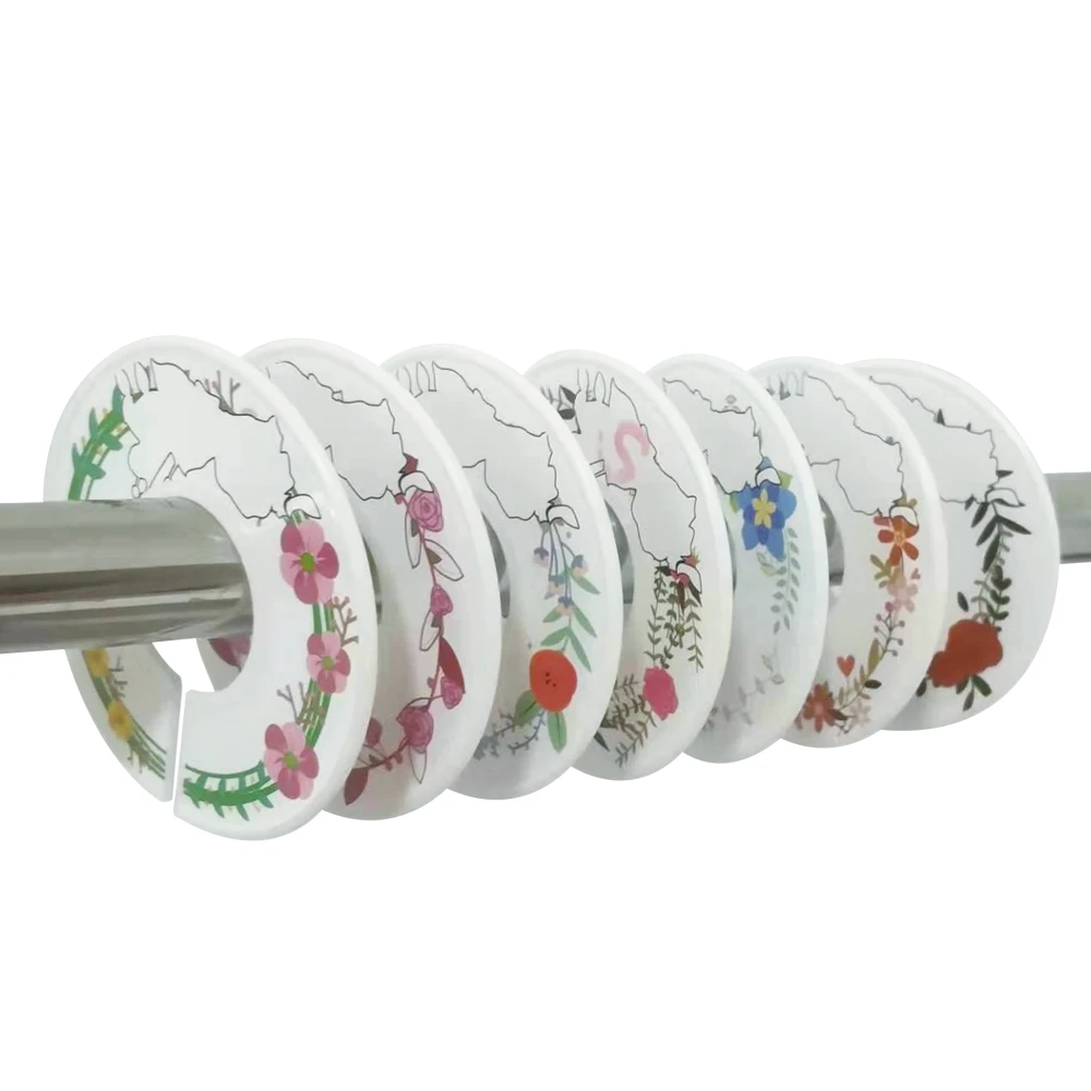 7 штук разделителей для гардероба детской одежды размер дивайдер комплект на заказ с индивидуальной печатью OEM.