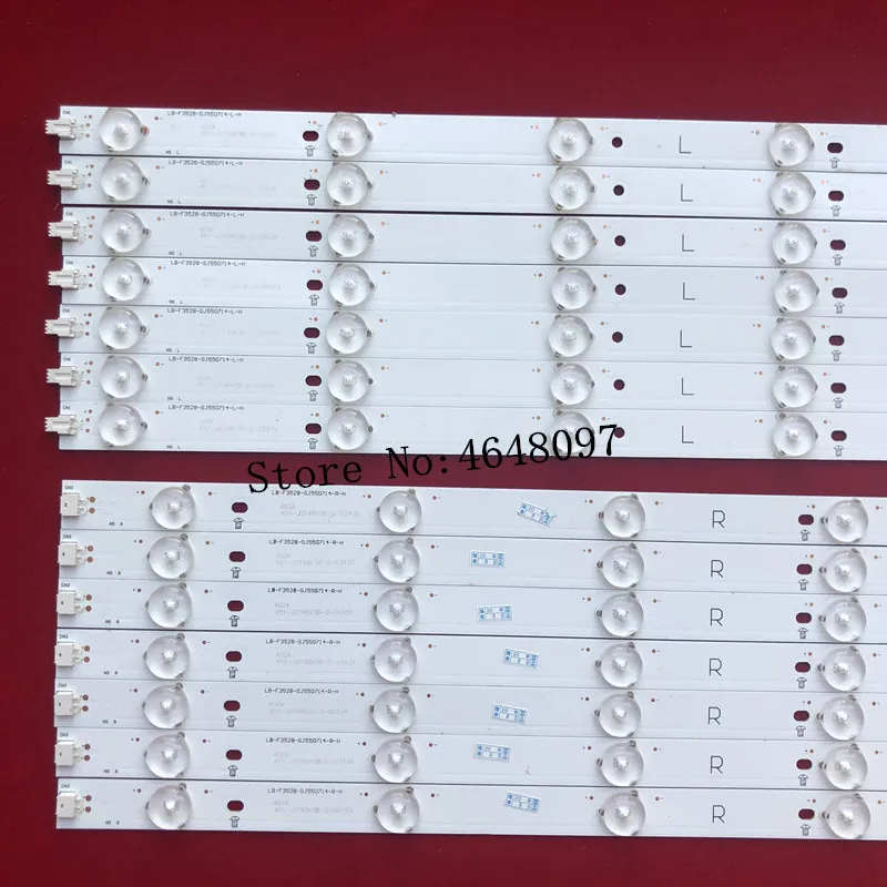 14pcs/set LED Backlight strip 14 lamp For Phi lips 55&quotTV LE55K071K LD55U3100 LB-F3528-GJ550714-R/L-H 55BFL2849/T3 55PFL5V40 | Лампы и