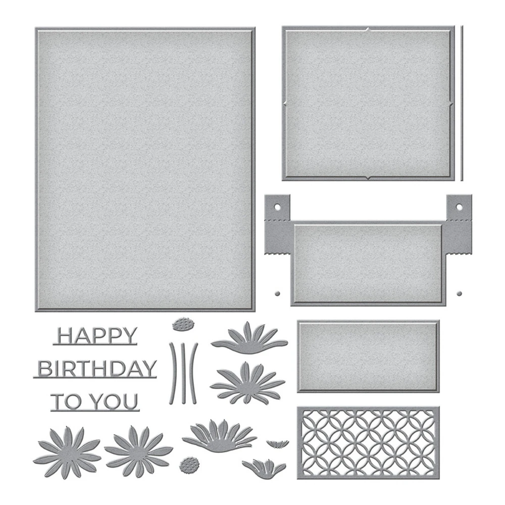 

Daisy Delight Garden Shutters Metal Cutting Dies Scrapbook Diary Decoration Embossing Template Diy Greeting Card Handmade 2021
