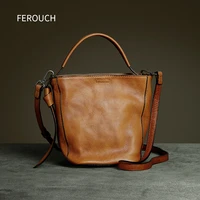 2020 handbag for women genuine leather zipper casual simple bag extremely cold durable retro anti theft shoulder twin bags 8759