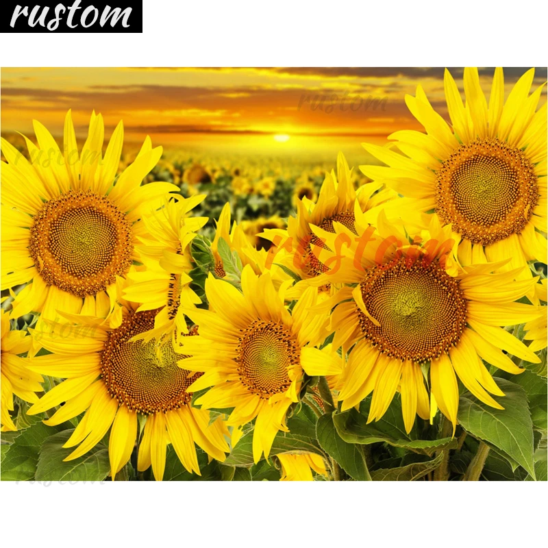 

Специальная алмазная живопись Подсолнухи, настенное искусство, алмазная вышивка «сделай сам», наборы для вышивки крестиком, мозаика, полны...