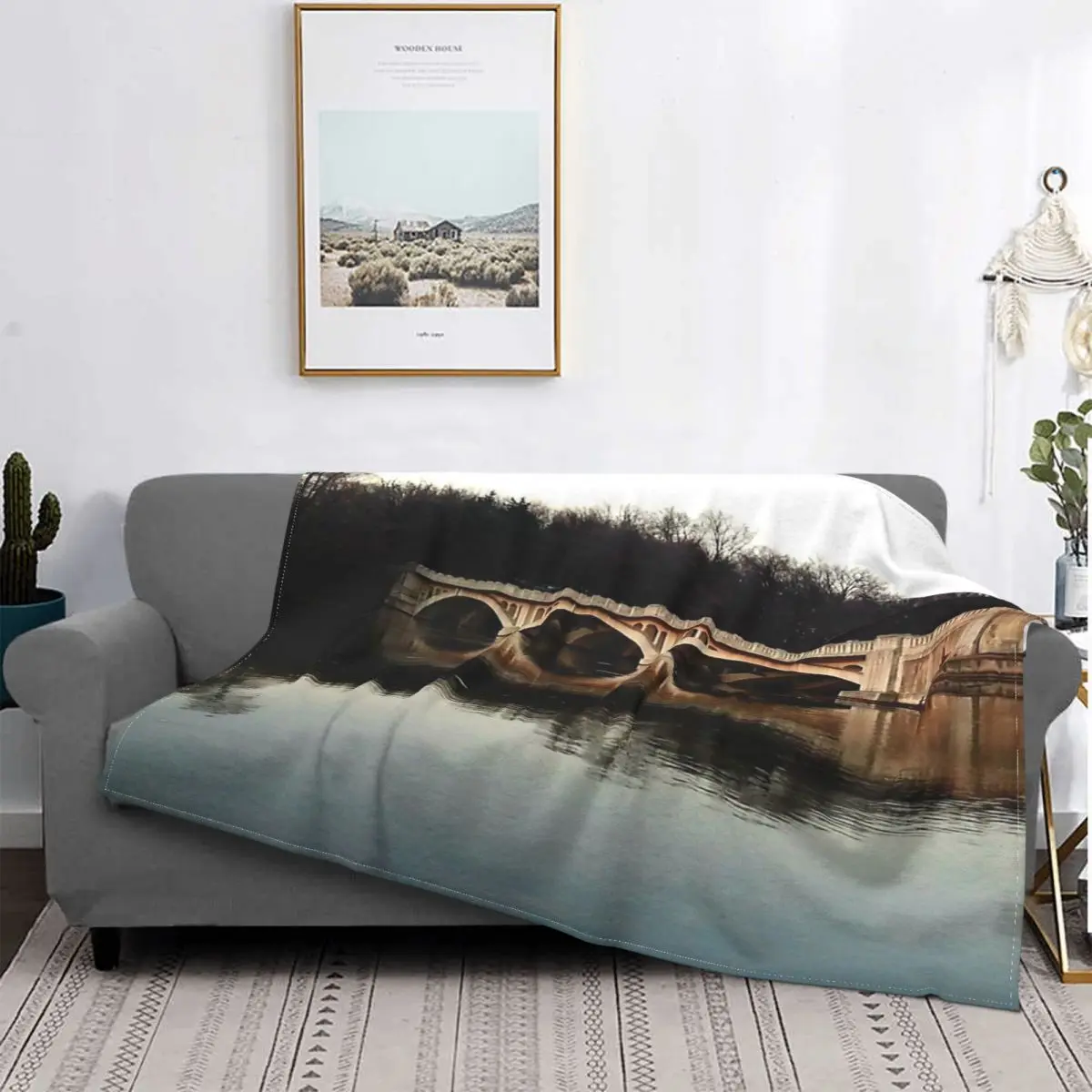 

Manta de puente a cuadros para cama, cobertor para sofá, Kawaii, a cuadros