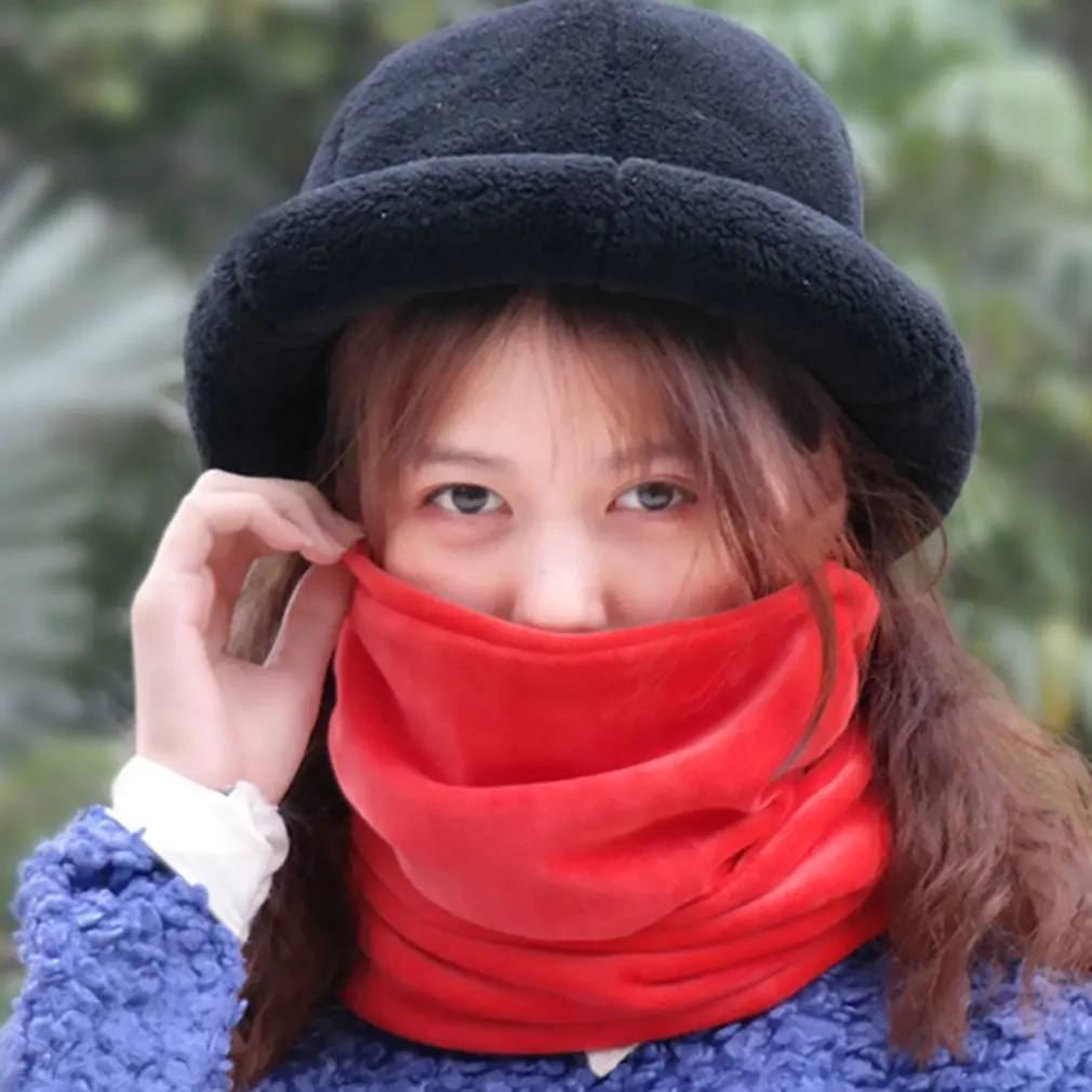 2 in 1 Unisex Winter Infinity Hat Scarf knit Neck Warmer Chunky Soft Thick Circle Loop Scarves Woman Man |