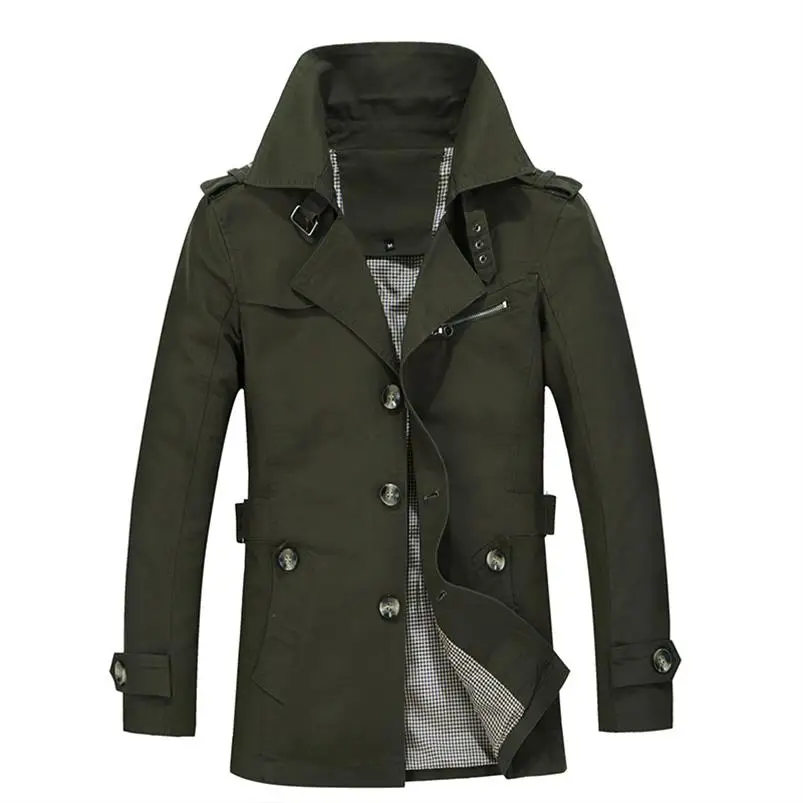 

Korean Overcoat Khaki Black PLus size XXXL XXXXL 5XL british style Slim fit trench coat long men New Spring 2019 man Windbreaker