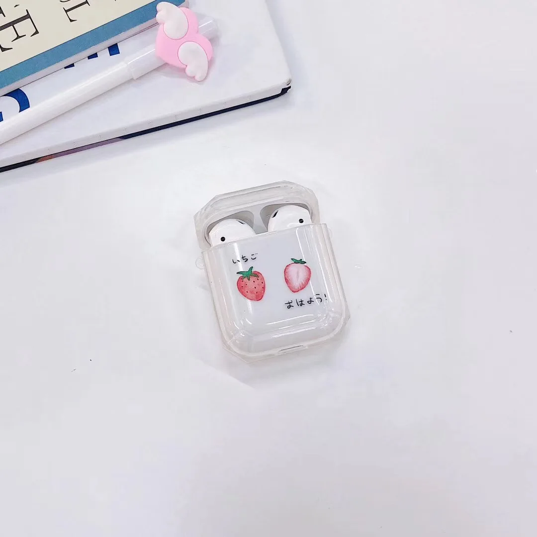 Чехол OTTWN с фруктовым узором для Airpods, милый чехол для наушников для Apple AirPods, bluetooth-гарнитура, Мягкий ТПУ силиконовый чехол
