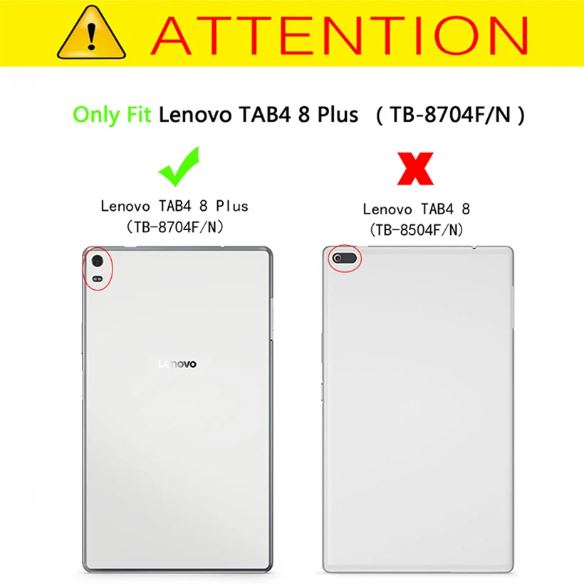 Slim Magnetic Folding Case Cover for Lenovo Tab4 tab 4 8 plus tb-8704X TB-8704F/N Tablet Protective Cover+Film+Stylus Pen